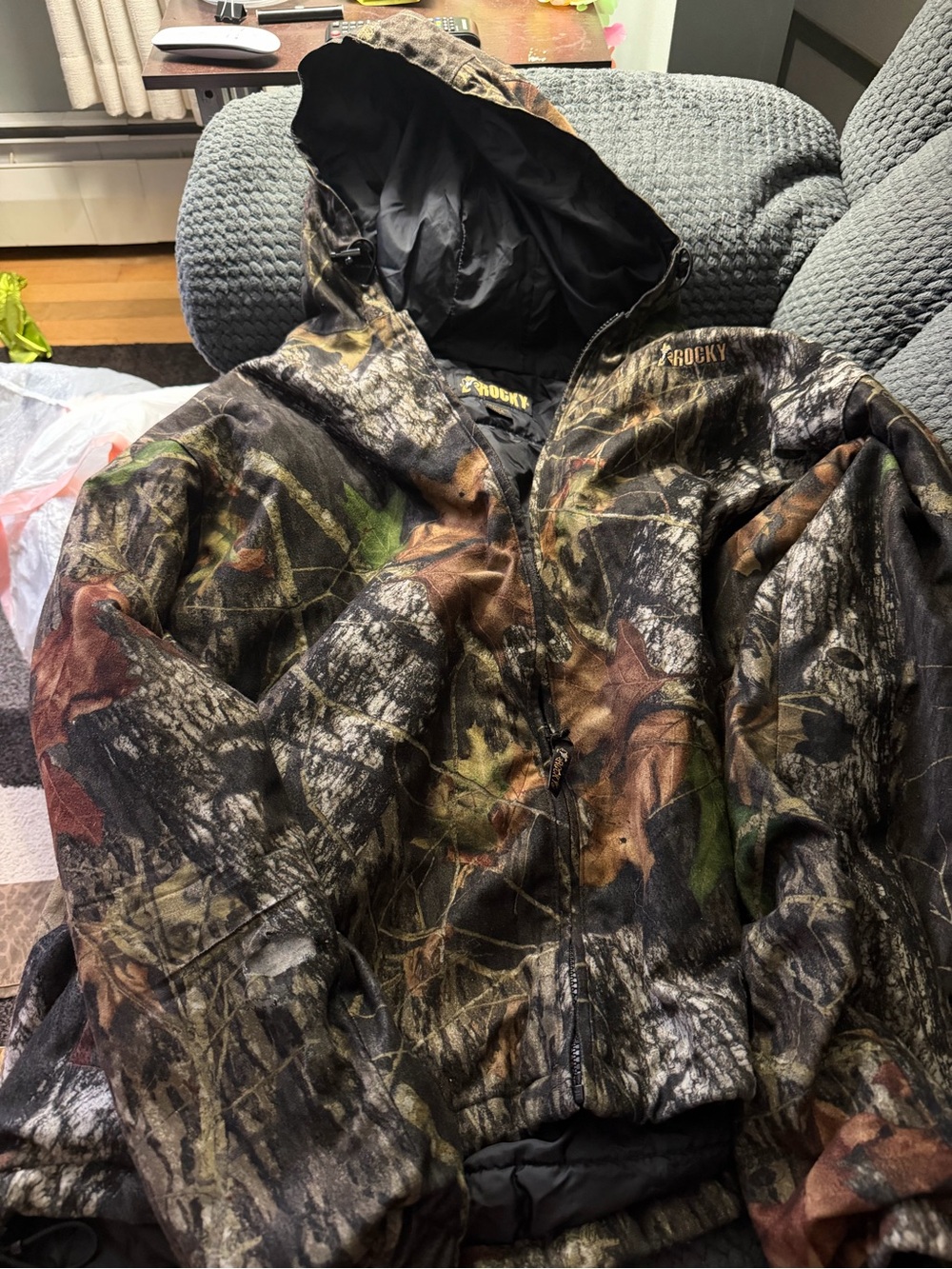 Rocky Realtree Camo Hooded Jacket - Green, Brown, Black